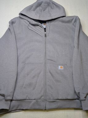 Carhartt Men's 2XL Gray Sherpa Lined Heavy Full Zip Hoodie 10072  070